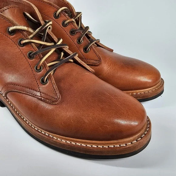 Truman Boot Co Service Work Boots Mens Size 6 USA Chukka Dainite Lug Sole Tan - Picture 2 of 16